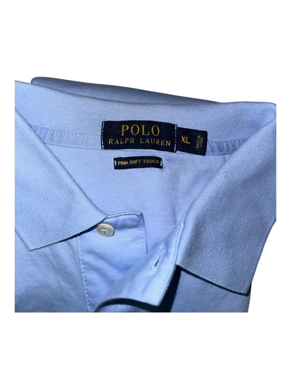 Polo by Ralph Lauren Light Blue Pima Soft Touch Polo